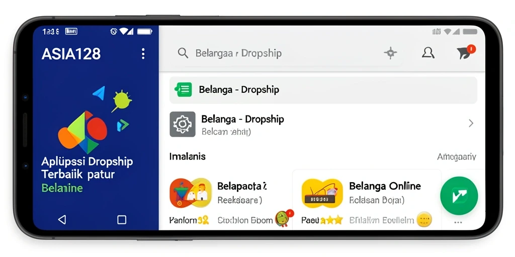 Tampilan antarmuka utama ASIA128 dengan berbagai fungsi untuk dropship yang efisien.