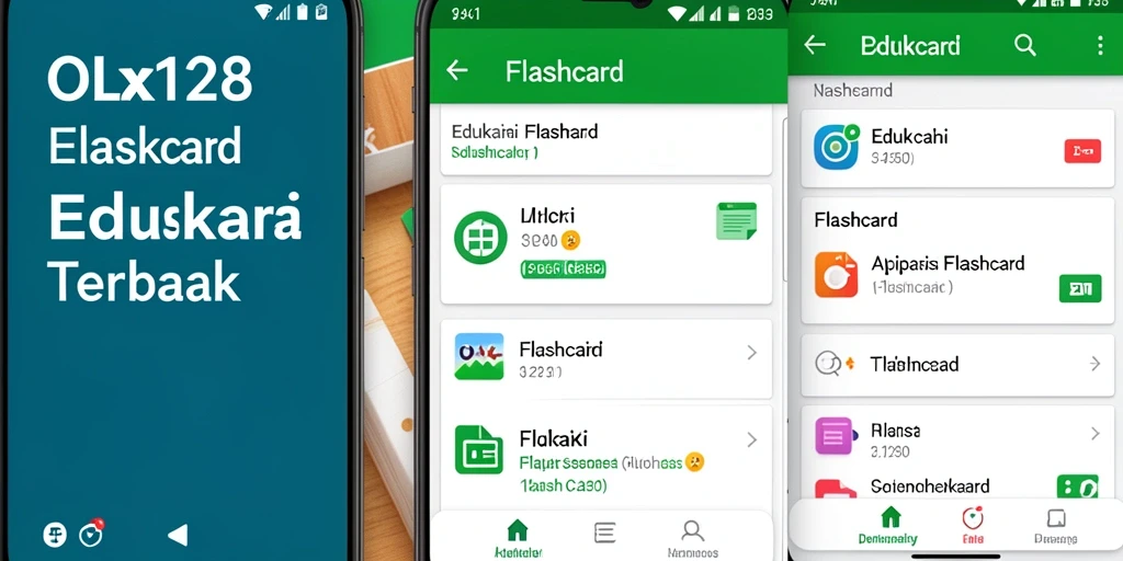 Antarmuka OLX128 menampilkan fungsi Flashcard dengan jelas dan menarik.