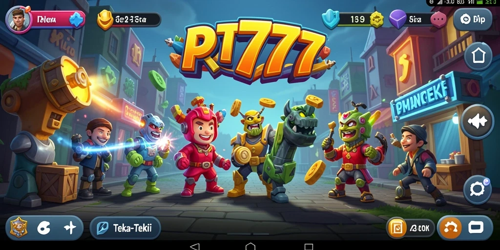 Tampilan antarmuka game Teka-Teki PT777 yang menarik.