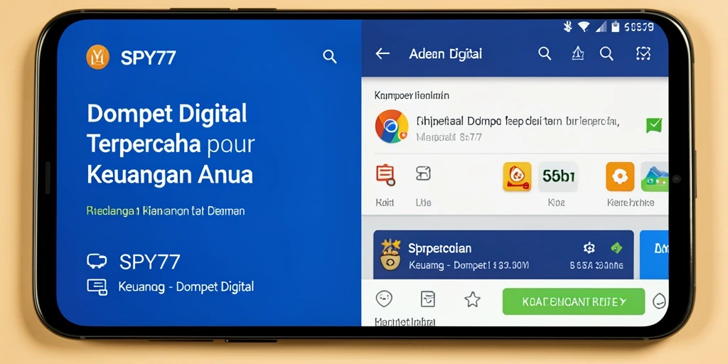 Antarmuka aplikasi SPY77 yang mudah digunakan untuk Dompet Digital.